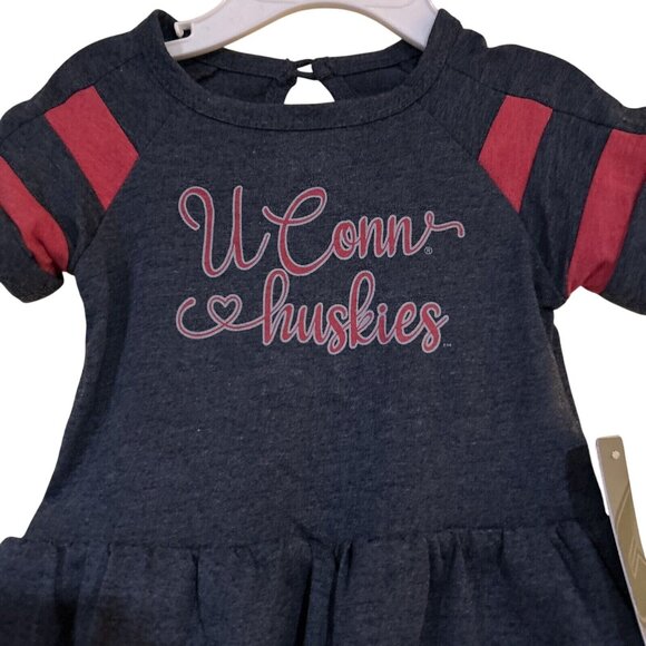 NEW Connecticut UConn Huskies Colosseum One Piece Dress Infant Girls 6-12 Mo's - Picture 2 of 5